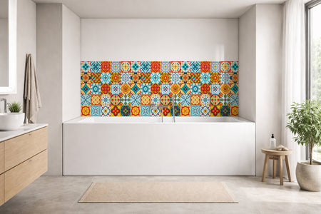 Badrückwand Patchwork