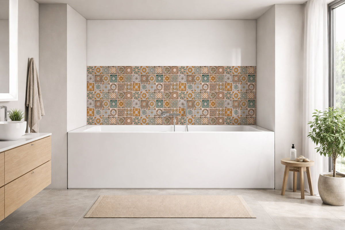 Badrückwand Patchwork