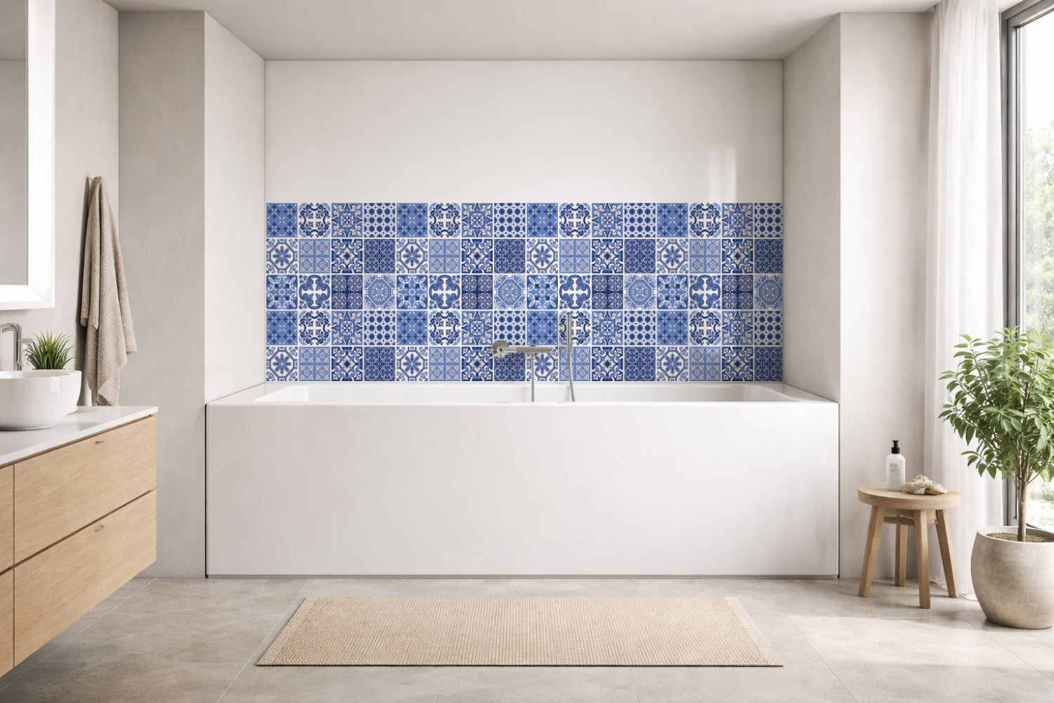 Badrückwand Patchwork