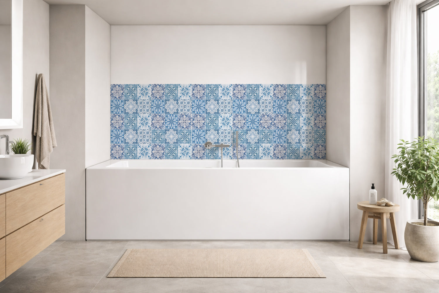 Badrückwand Patchwork