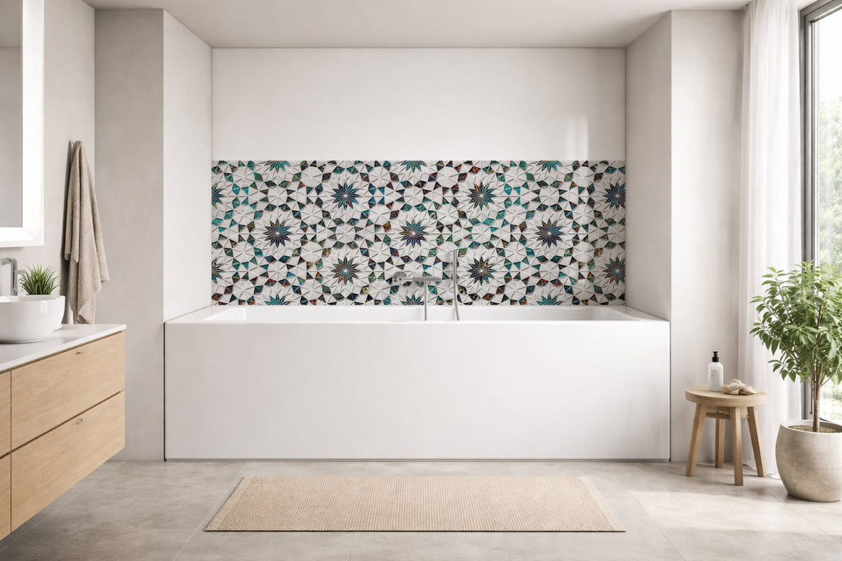 Badrückwand Patchwork