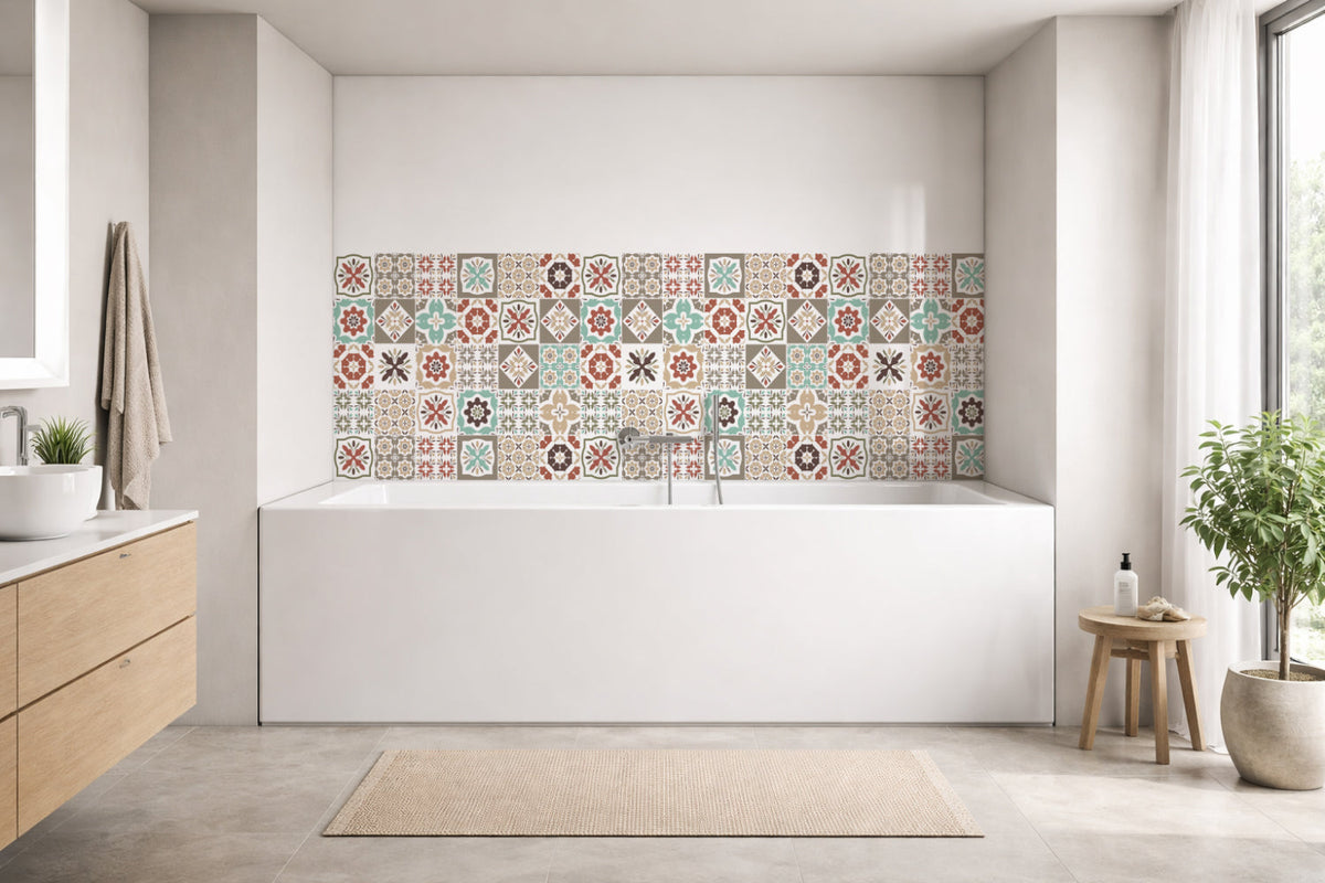 Badrückwand Patchwork