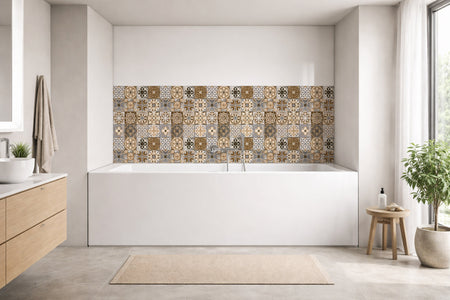 Badrückwand Patchwork