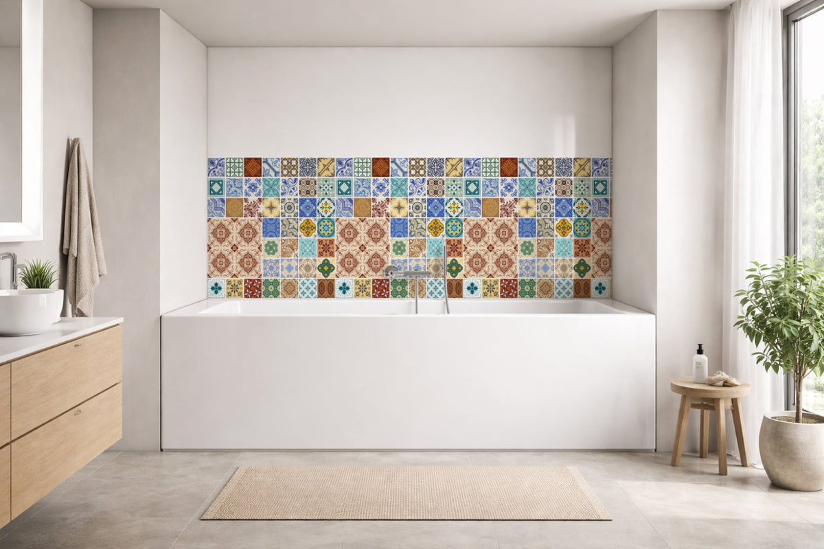 Badrückwand Patchwork
