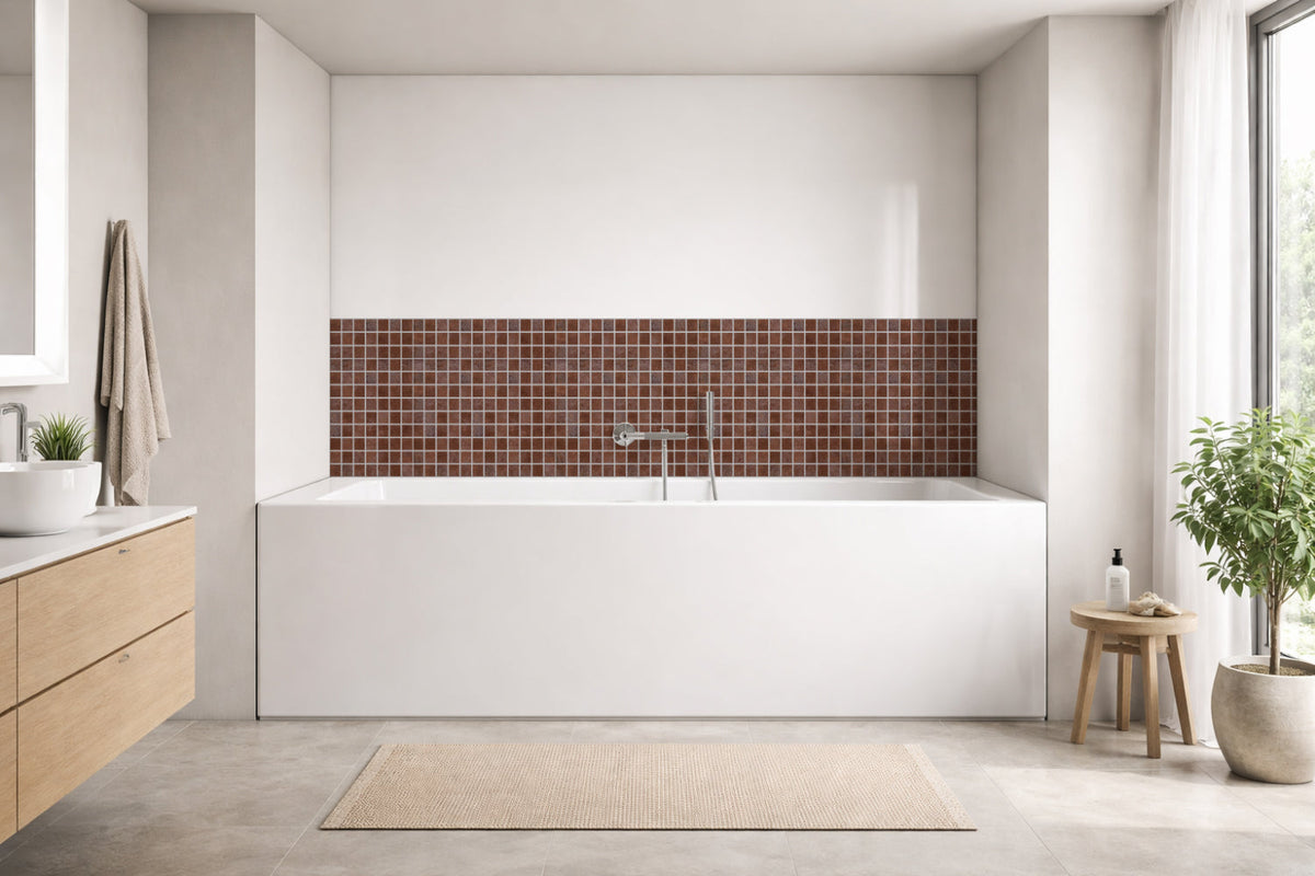 Badrückwand Fliesenoptik