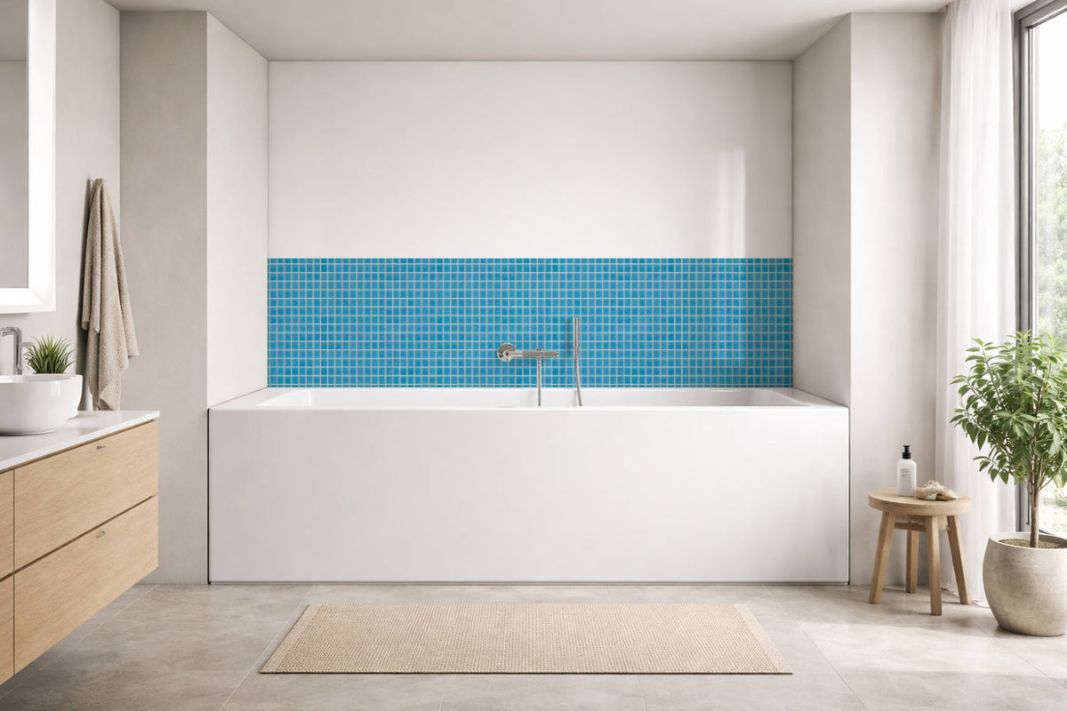 Badrückwand Fliesenoptik