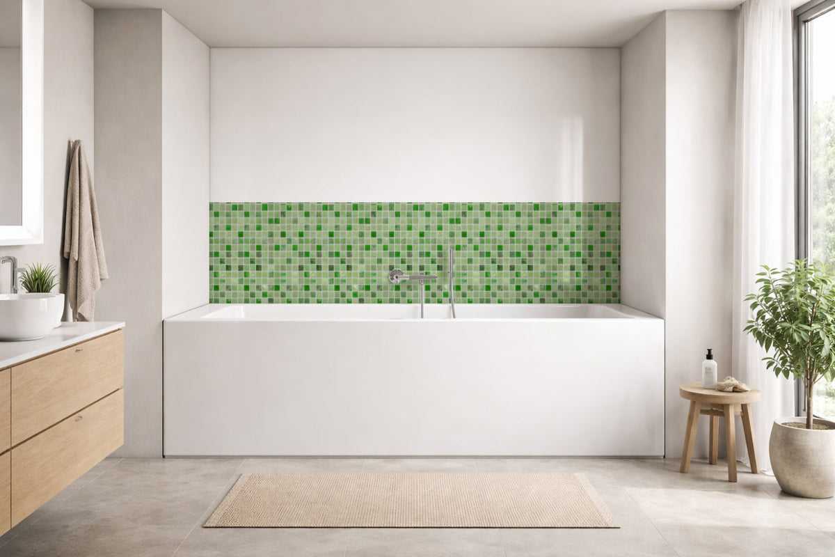 Badrückwand Fliesenoptik