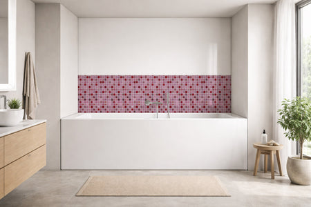 Badrückwand Fliesenoptik