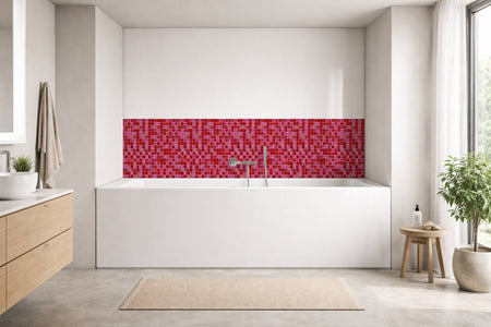 Badrückwand Fliesenoptik