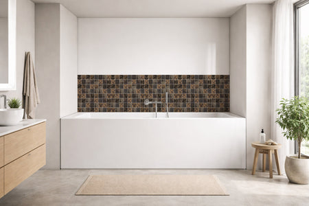 Badrückwand Fliesenoptik