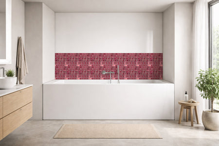 Badrückwand Fliesenoptik