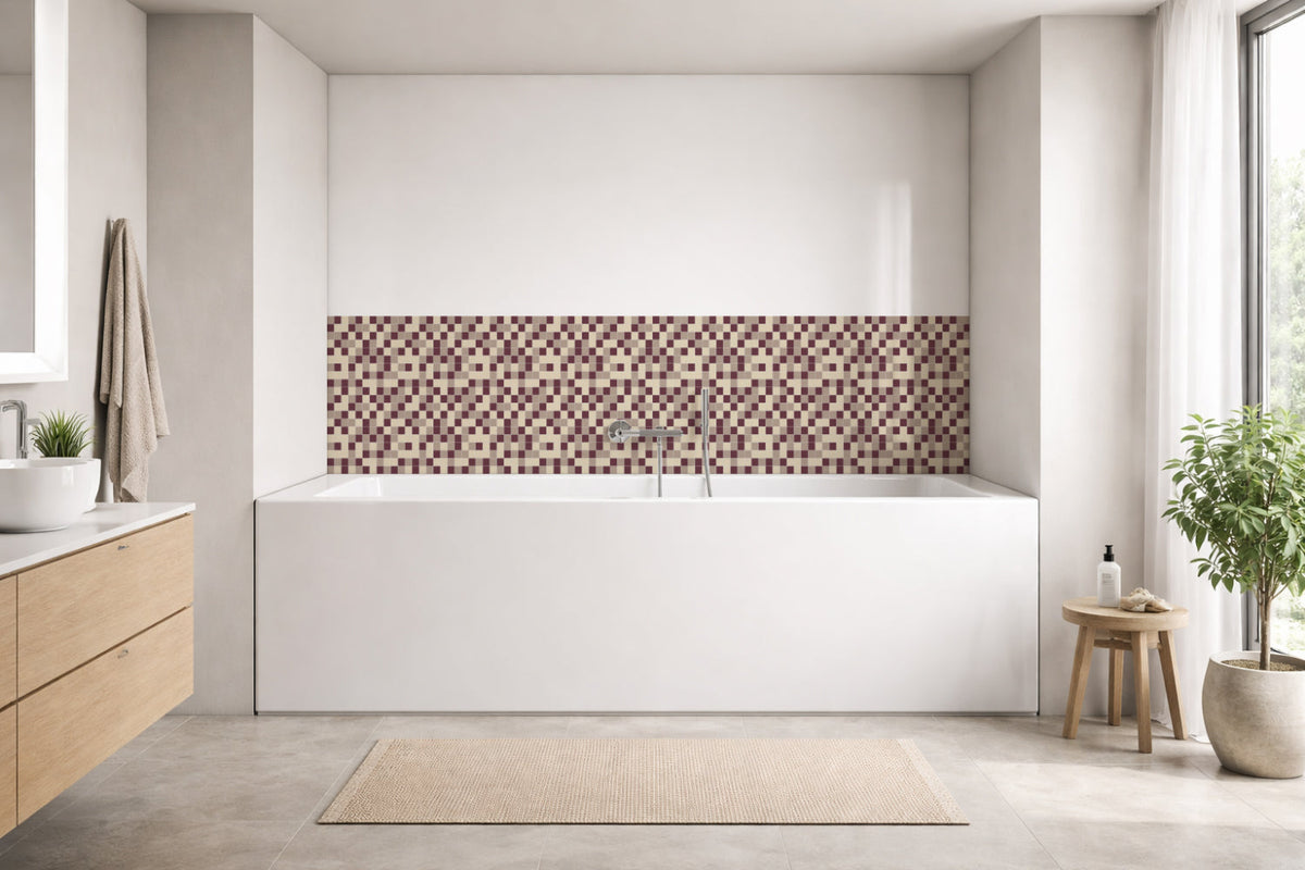 Badrückwand Fliesenoptik