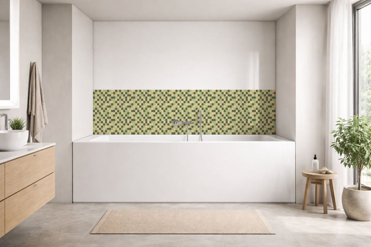 Badrückwand Fliesenoptik