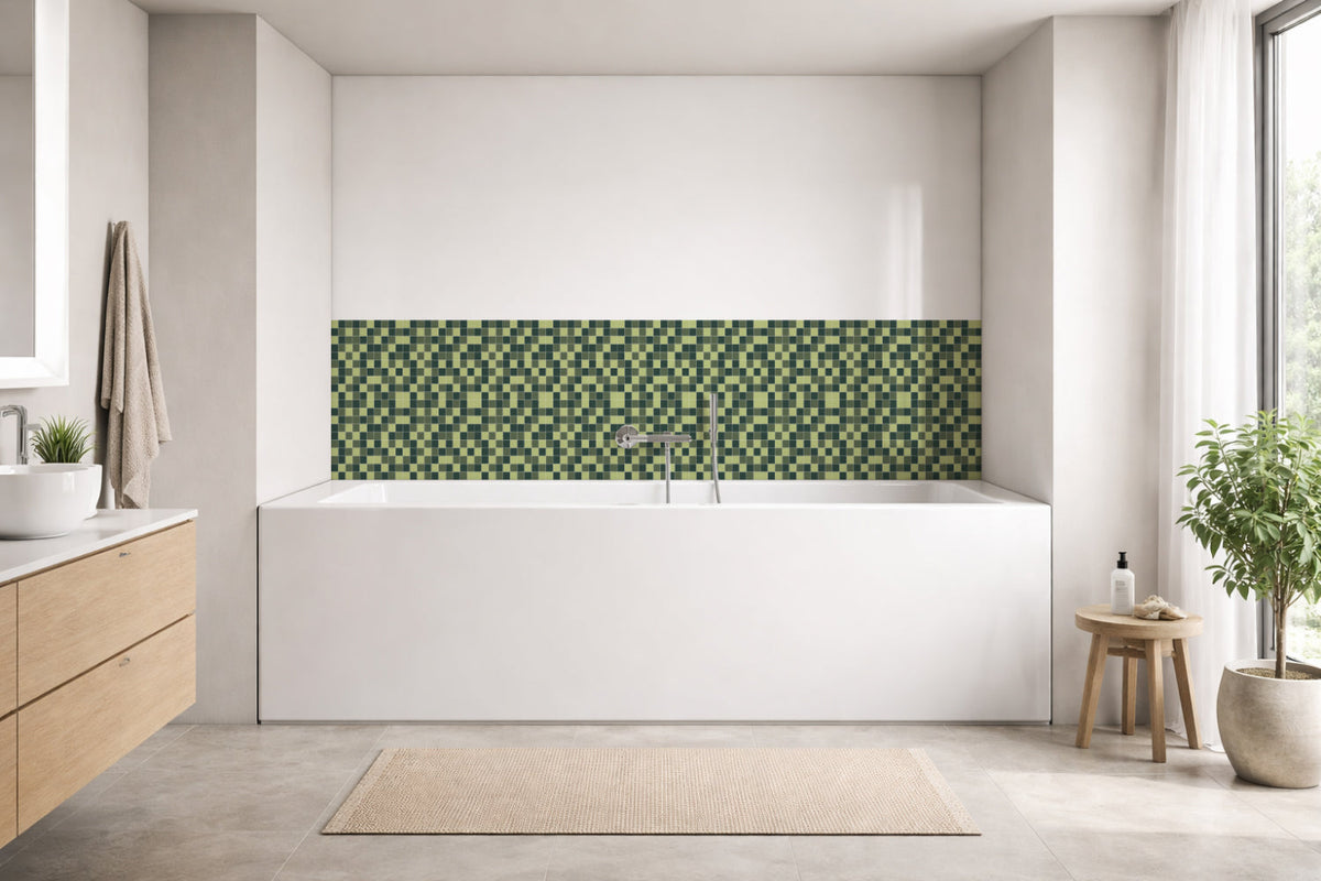 Badrückwand Fliesenoptik