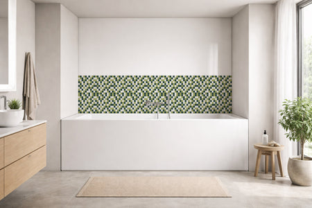 Badrückwand Fliesenoptik