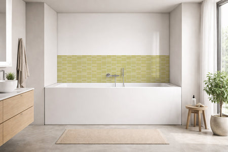 Badrückwand Fliesenoptik