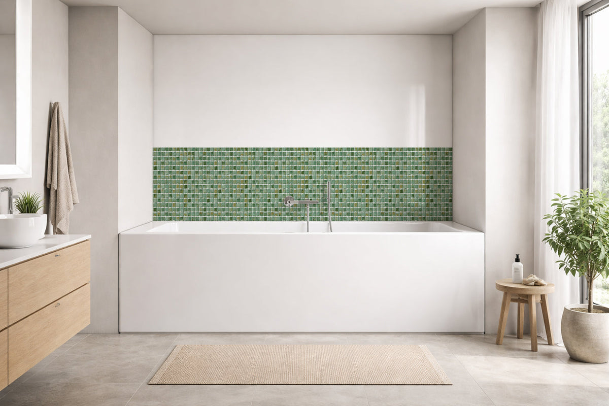 Badrückwand Fliesenoptik