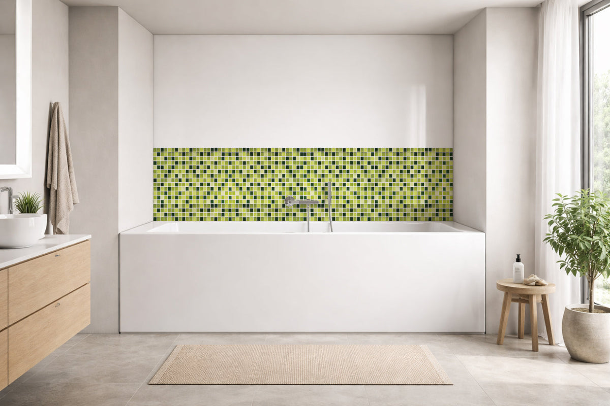 Badrückwand Fliesenoptik