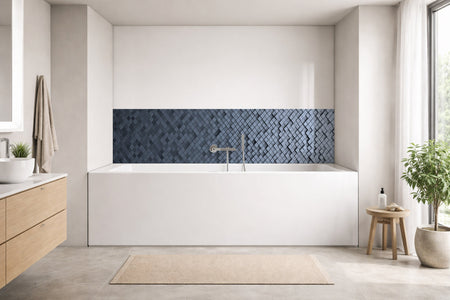 Badrückwand Fliesenoptik