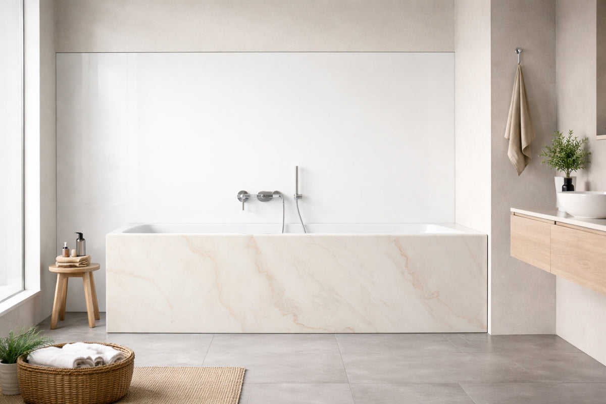 Badewannenverkleidung Marmoroptik