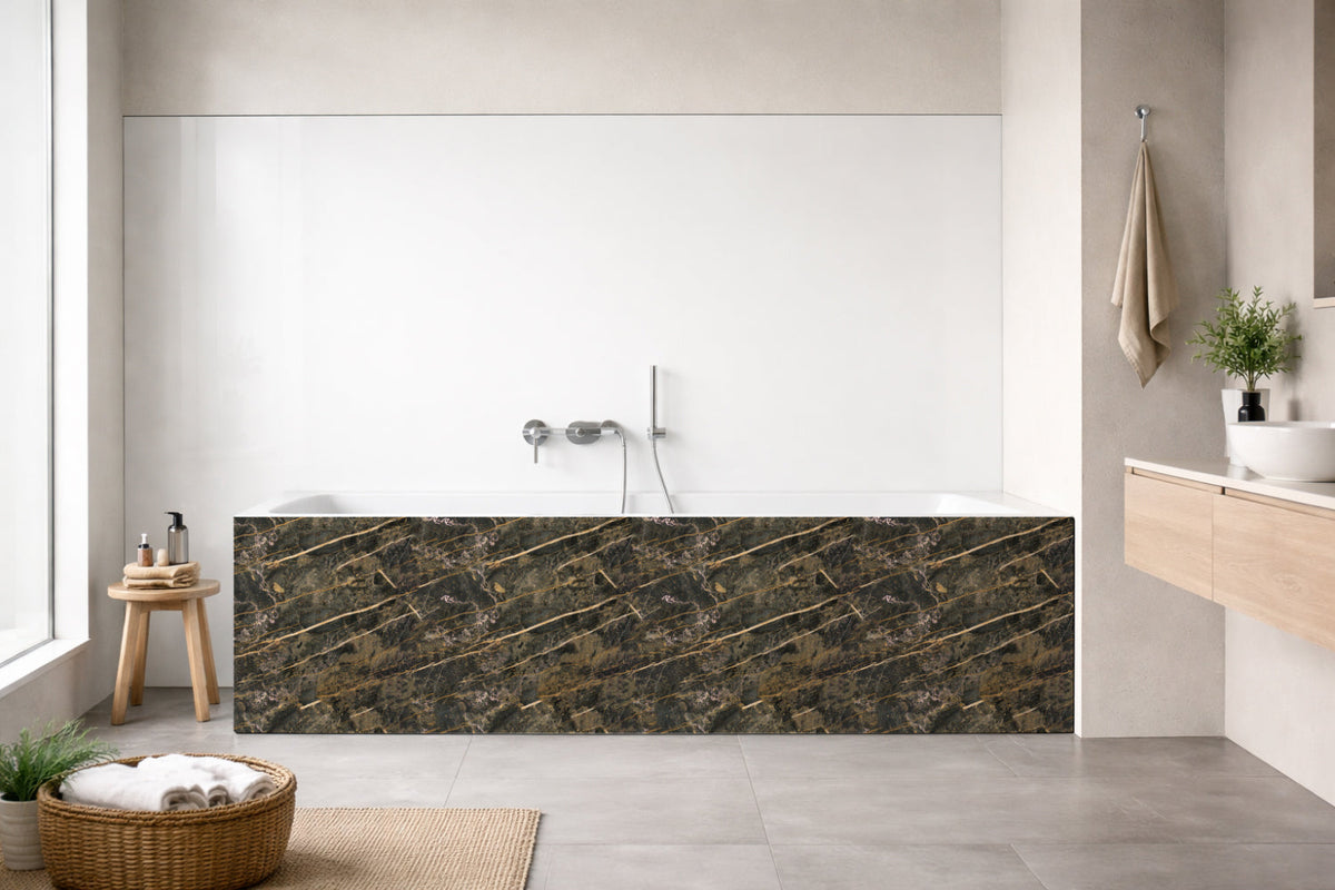 Badrückwand Marmoroptik