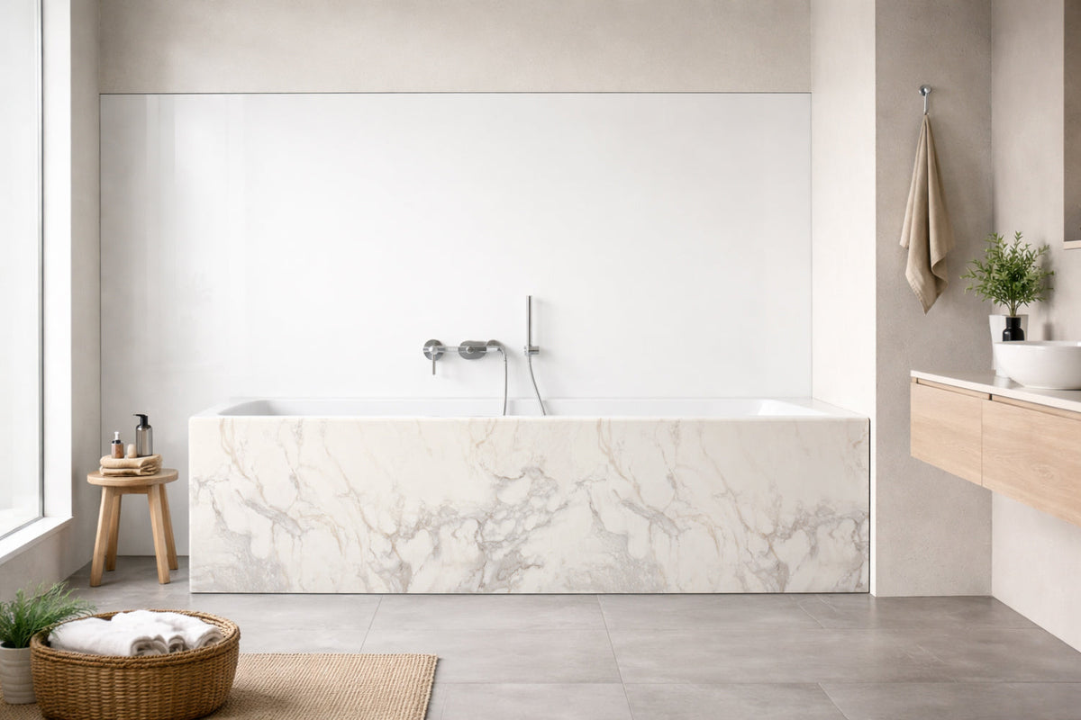 Badewannenverkleidung Marmoroptik
