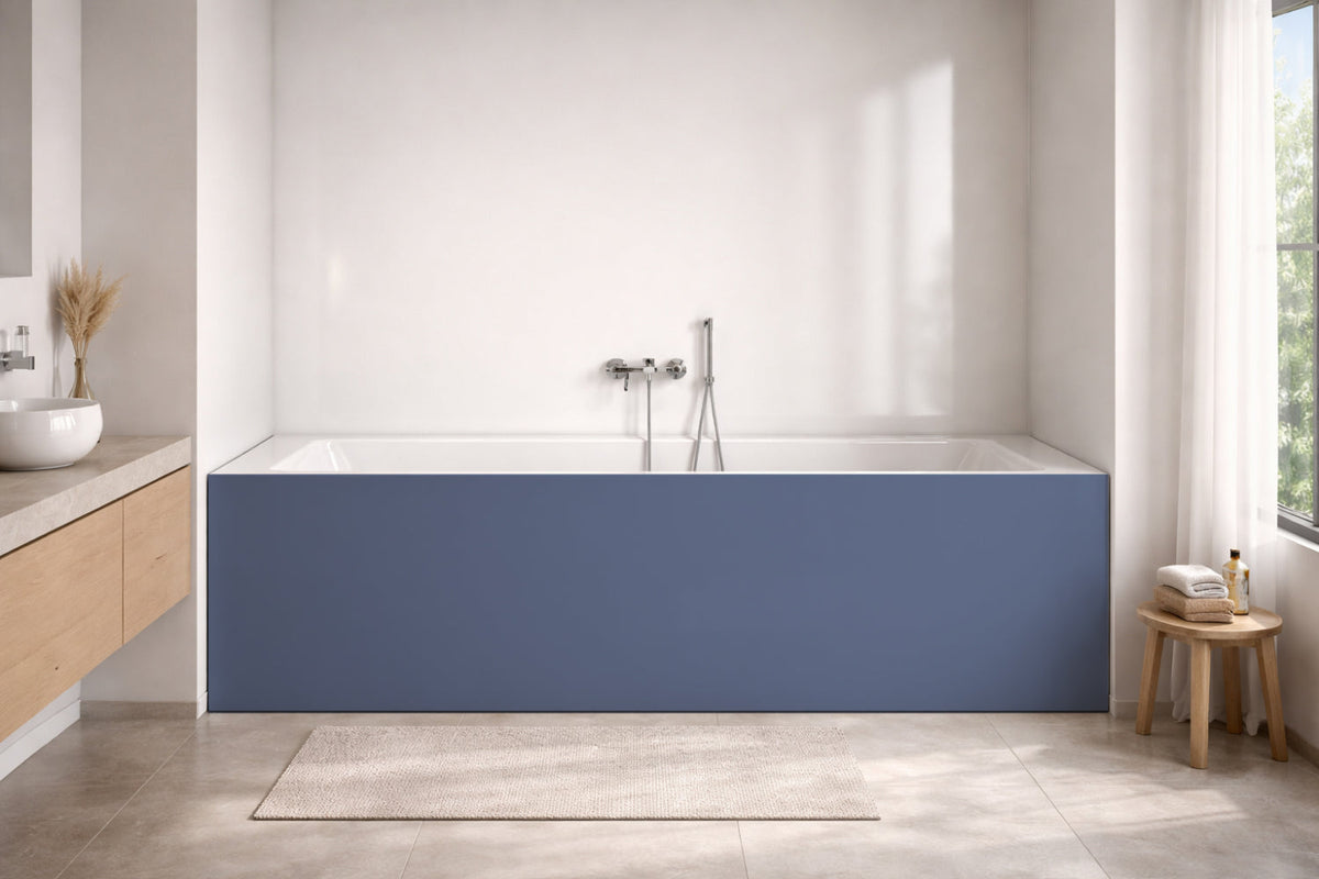 Badrückwand Einfarbig RAL 5014 Taubenblau
