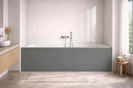 Badrückwand Einfarbig RAL 7037 Staubgrau