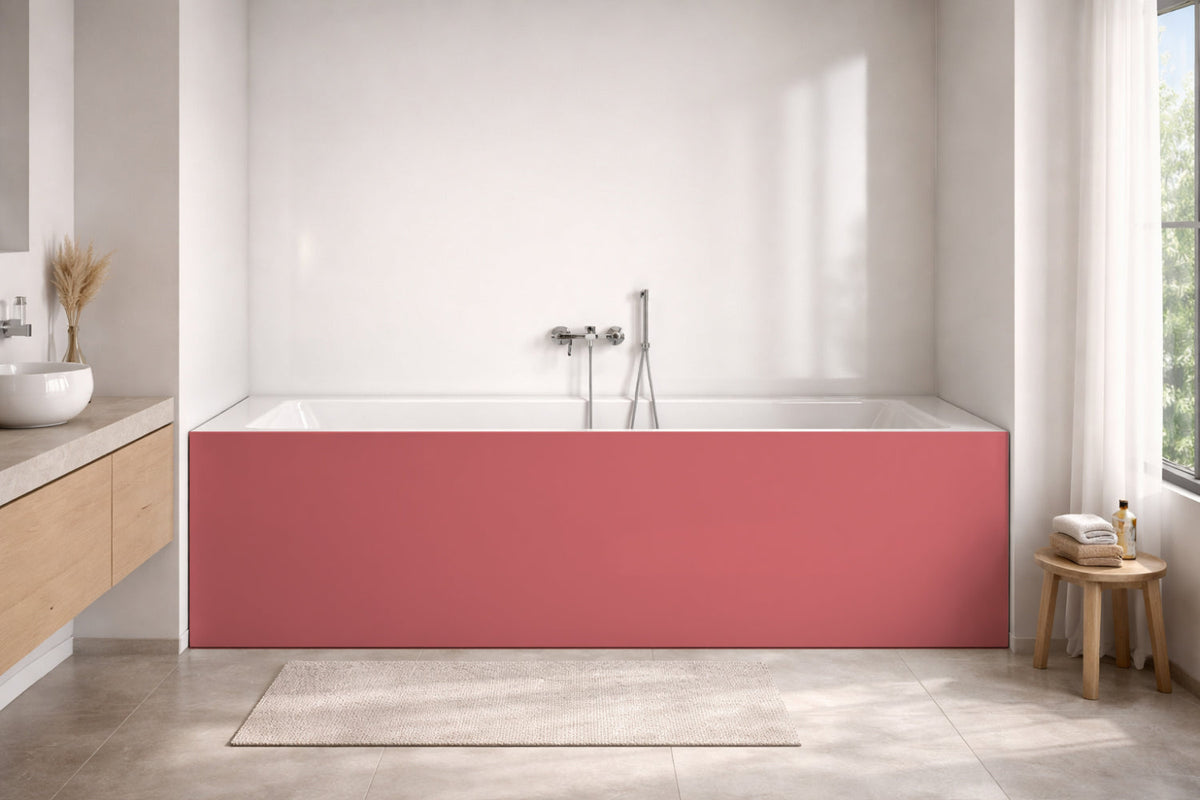 Badrückwand Einfarbig RAL 3017 Rose