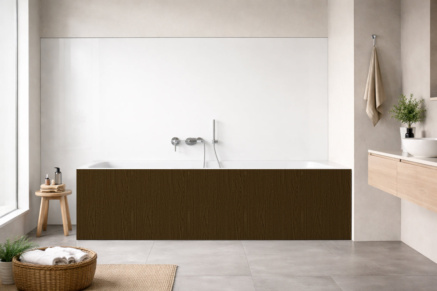 Badewannenverkleidung Holzoptik