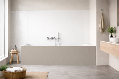 Badrückwand Holzoptik