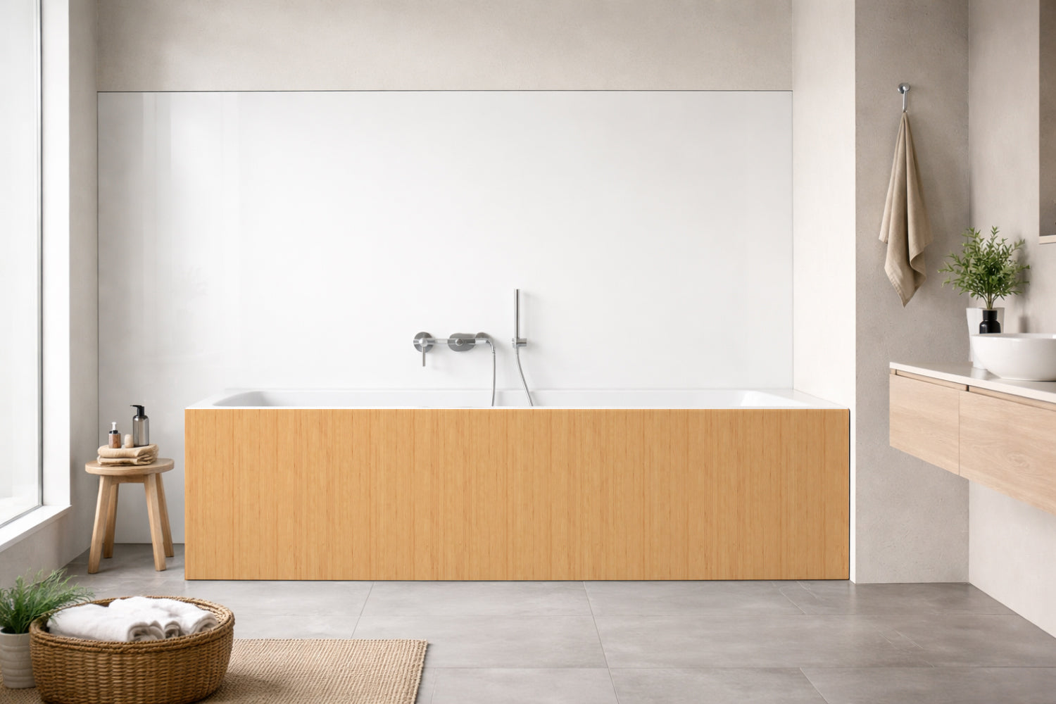 Badewannenverkleidung Holzoptik