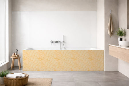Badrückwand Holzoptik