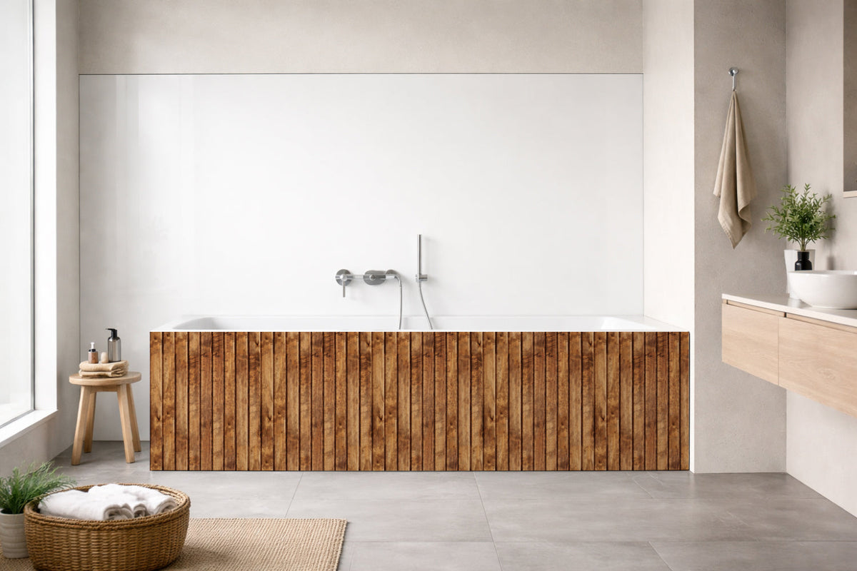 Badrückwand Holzoptik