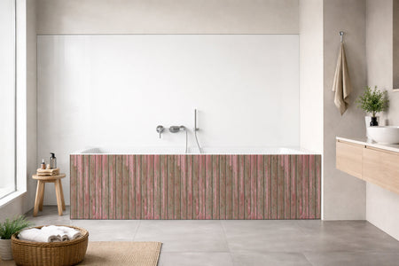 Badrückwand Holzoptik