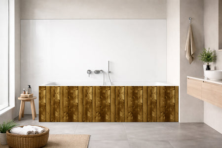 Badrückwand Holzoptik