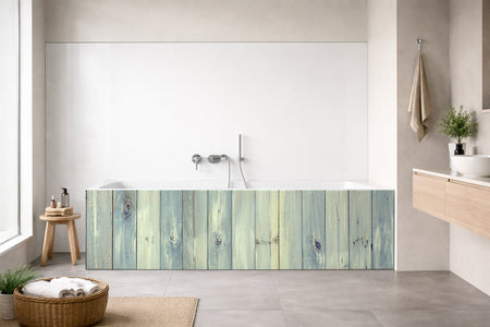 Badrückwand Holzoptik