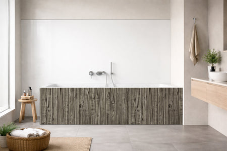 Badrückwand Holzoptik