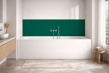 Badrückwand Einfarbig RAL 6026 (Opalgrün)