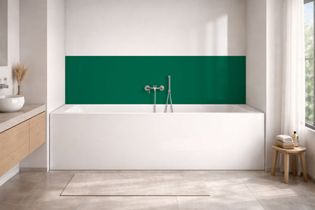 Badrückwand Einfarbig RAL 6016 (Türkisgrün)