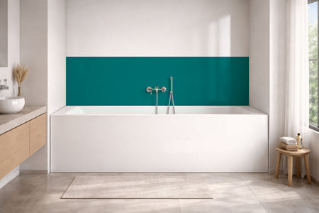 Badrückwand Einfarbig RAL 5021 (Wasserblau)