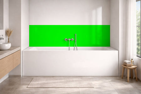 Badrückwand Einfarbig RAL 6038 Leuchtgrün