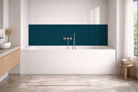 Badrückwand Einfarbig RAL 5020 Ozeanblau