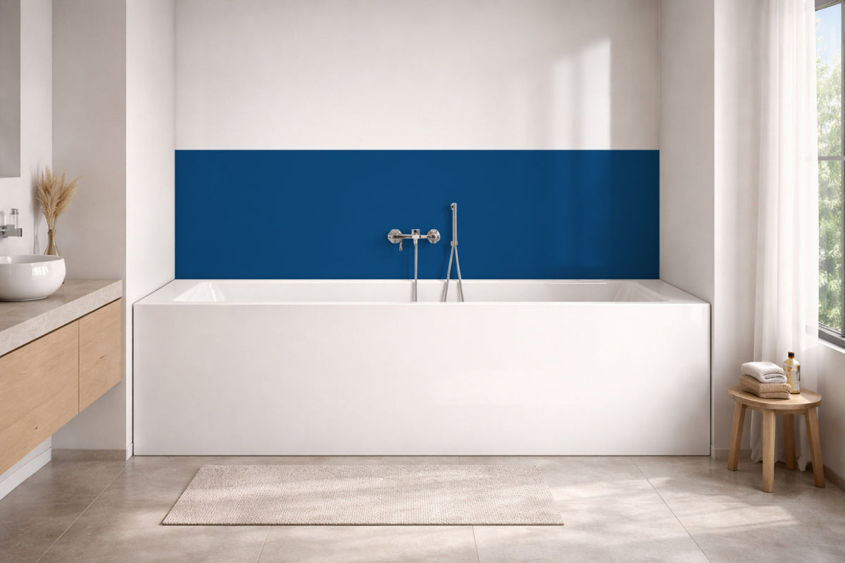 Badrückwand Einfarbig RAL 5019 Capriblau