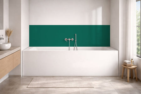 Badrückwand Einfarbig RAL 6036 Perlopalgrün