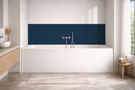 Badrückwand Einfarbig RAL 5009 Azurblau