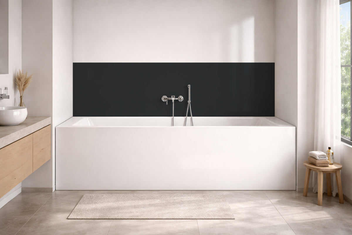 Badrückwand Einfarbig RAL 7021 Schwarzgrau