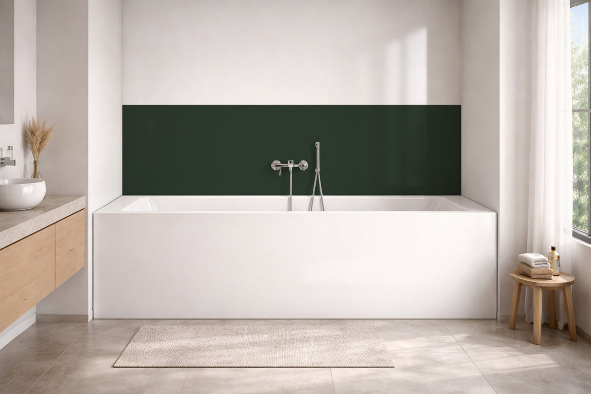 Badrückwand Einfarbig RAL 6007 Flaschengrün