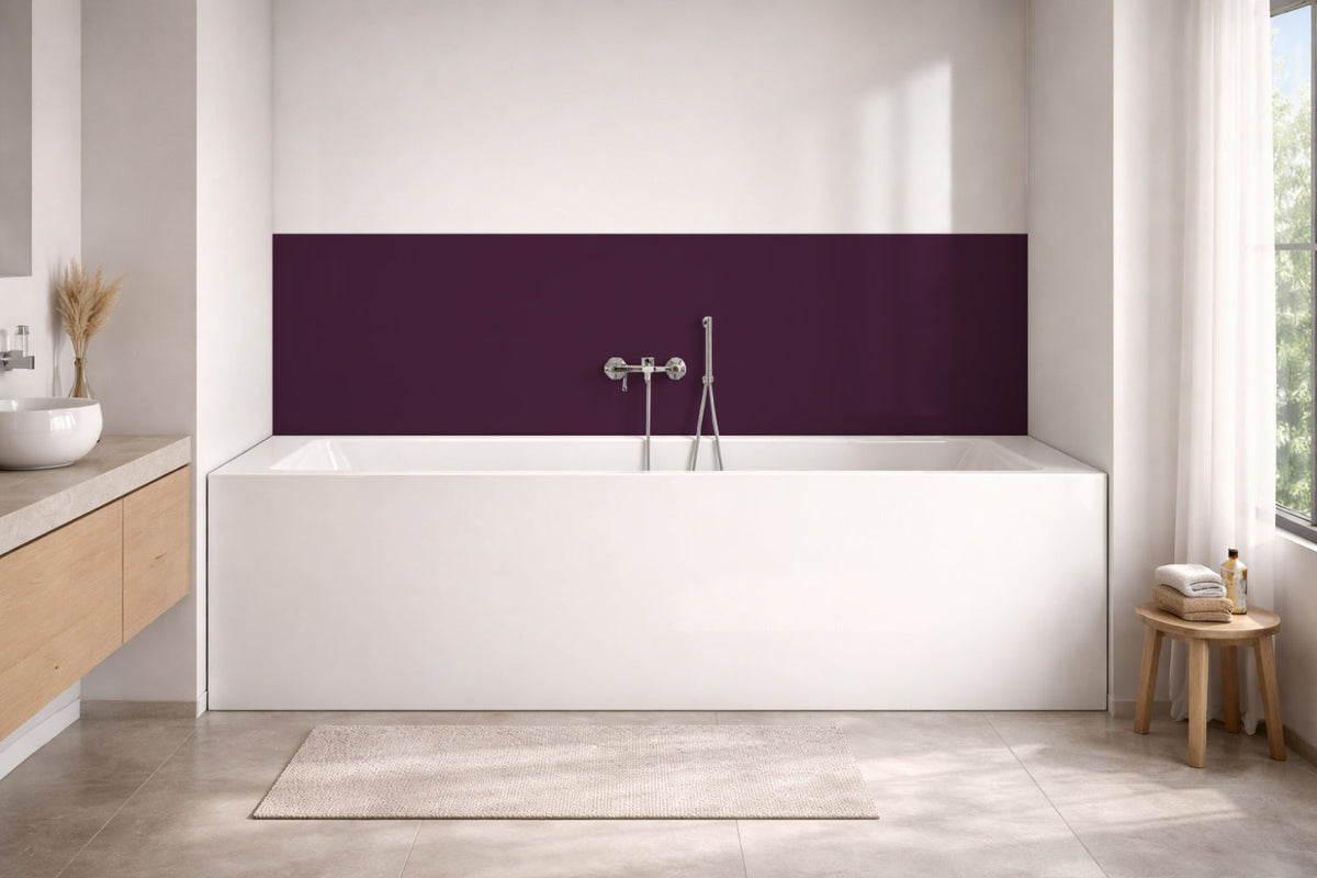 Badrückwand Einfarbig RAL 4007 Purpurviolett