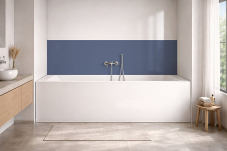 Badrückwand Einfarbig RAL 5014 Taubenblau